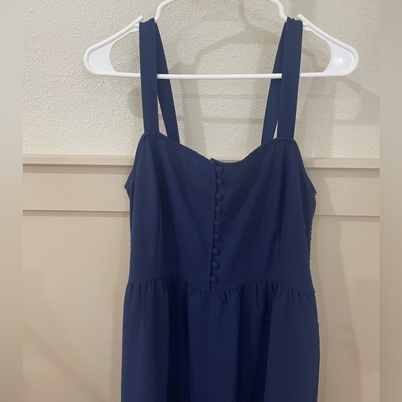 Madewell Navy Blue Wide Leg Button Down Jumpsuit Size 10 - Picture 6 of 10